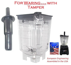 Alterna Jar fits Waring 3.5 hp Blenders - 80 oz with removable blade assembly + Tamper