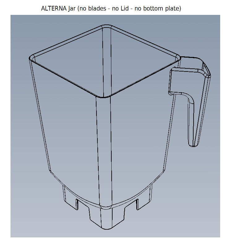Blank Alterna Jar (no blade, no lid, no bottom plate)
