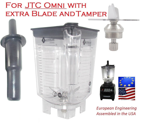 Alterna Jar fits JTC Omni Blender w/ EXTRA blade assembly + Tamper; 80oz capacity