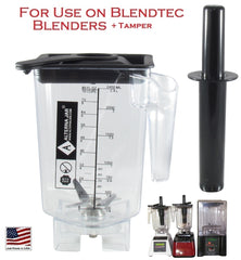 Alterna Jar fits Blendtec Blenders - 80 oz with removable blade assembly + Tamper